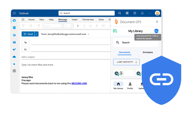 upload file through secure link
